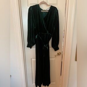 Ivy City Co Velvet Wrap Dress, 2X